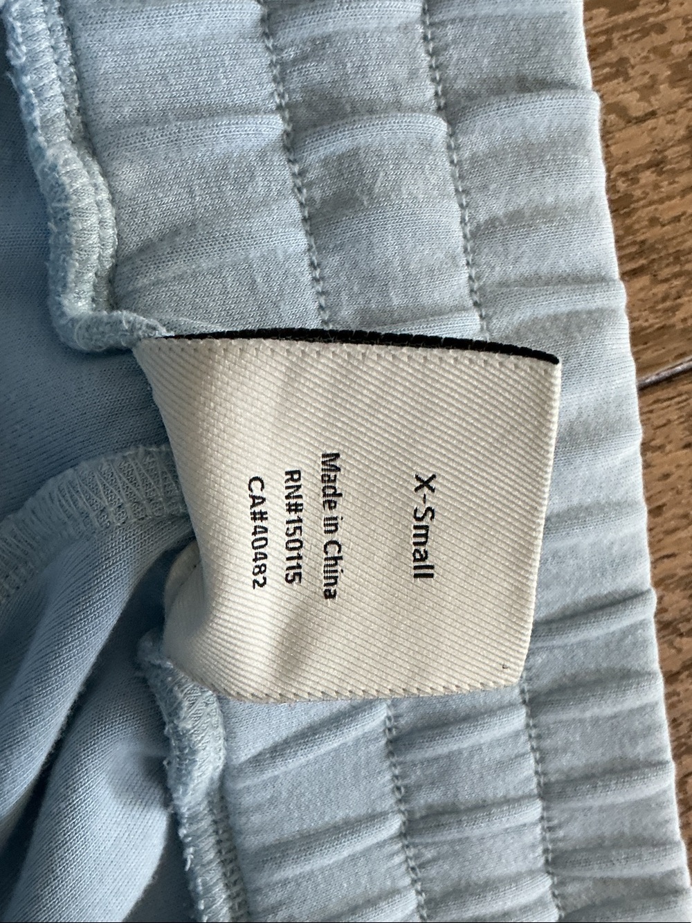 Varley Pale Blue Knit Buttoned V-Neck Top with shorts - Picture 5 of 6
